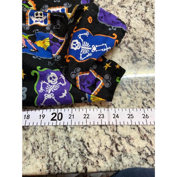 SB Scrubs Halloween Print Top L Witch Skeleton Cat Bat Pumpkin Nurse Shirt - Picture 7 of 8